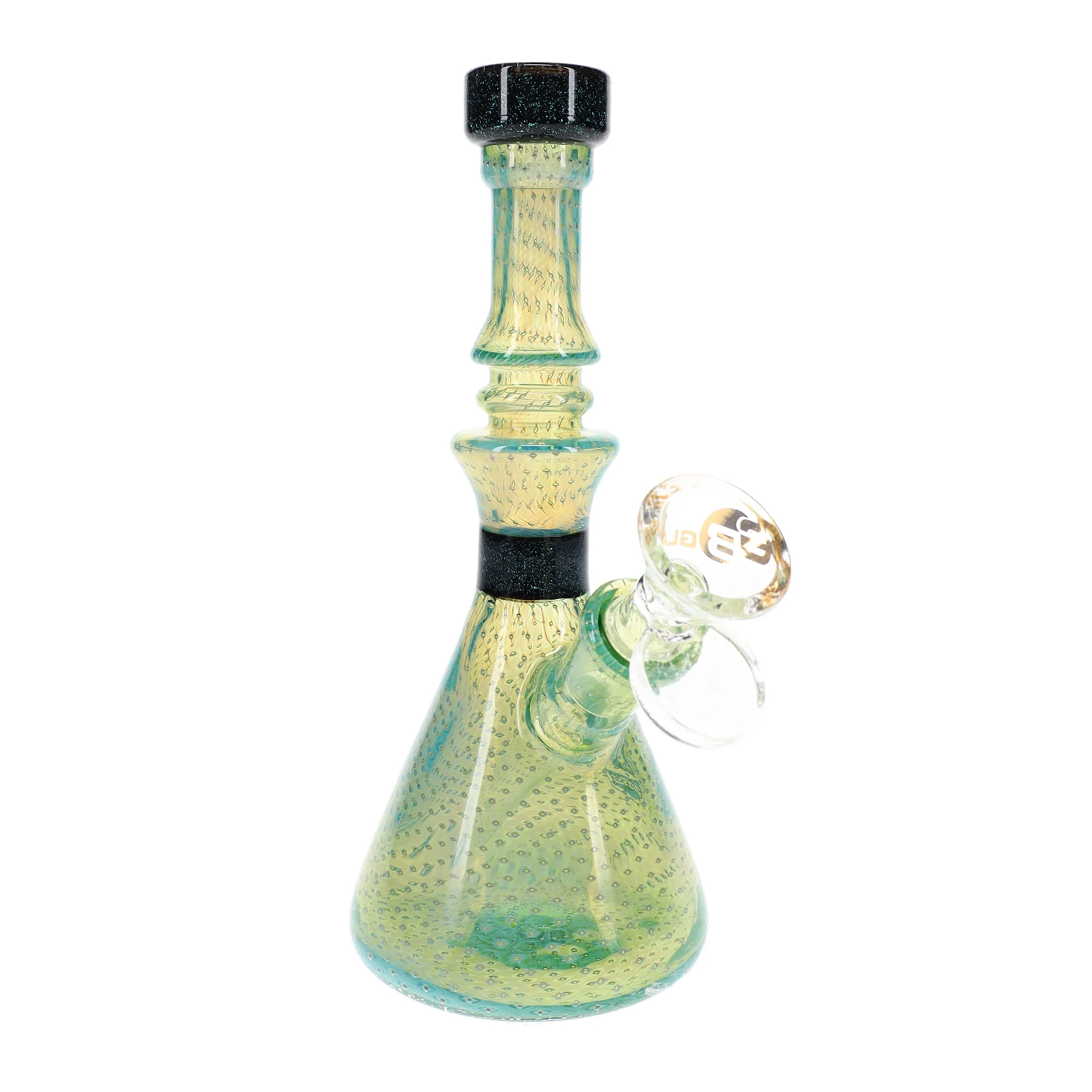6B Glass Silver Fumed Bubble Dichro Beaker Bong – 7″ – Assorted Colors